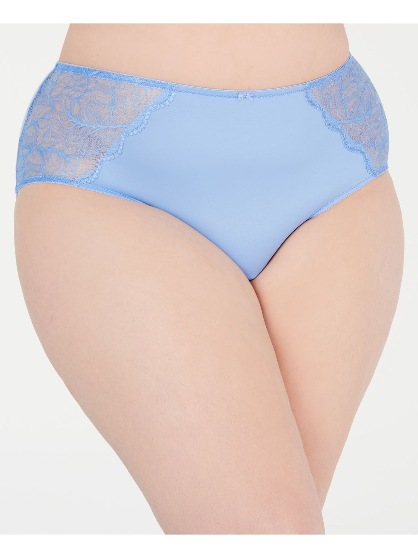 INC Intimates Light Blue Lace Trim Solid Elastic Everyday Hipster Plus Size: 1X