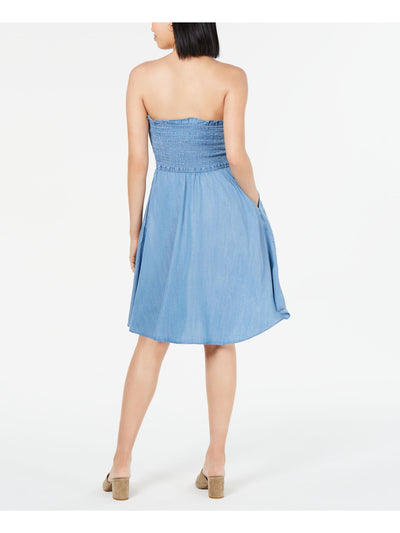 MAISON JULES Womens Blue Sleeveless Knee Length Dress Size: S