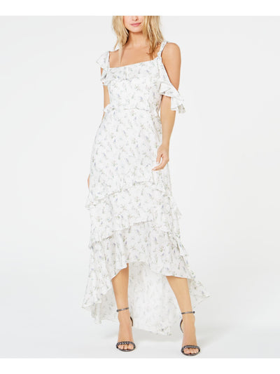 RACHEL ZOE Womens Ivory Printed Sleeveless Maxi Hi-Lo Formal Dress Size: 2