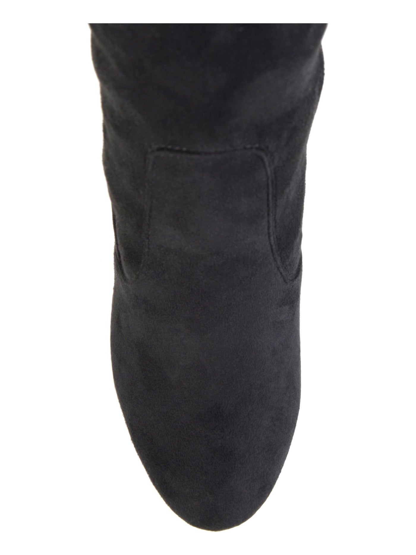 JOURNEE COLLECTION Womens Black Comfort Maya Almond Toe Block Heel Zip-Up Heeled Boots 9 M