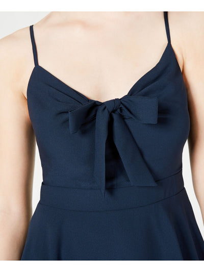 B DARLIN Womens Navy Spaghetti Strap Mini Fit + Flare Dress Juniors Size: 1\2