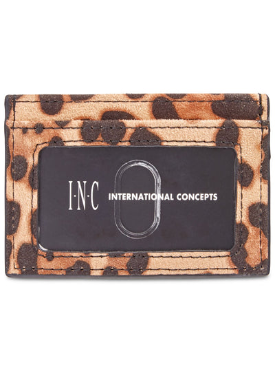 INC Women's Brown Animal Print Strapless Card Holder