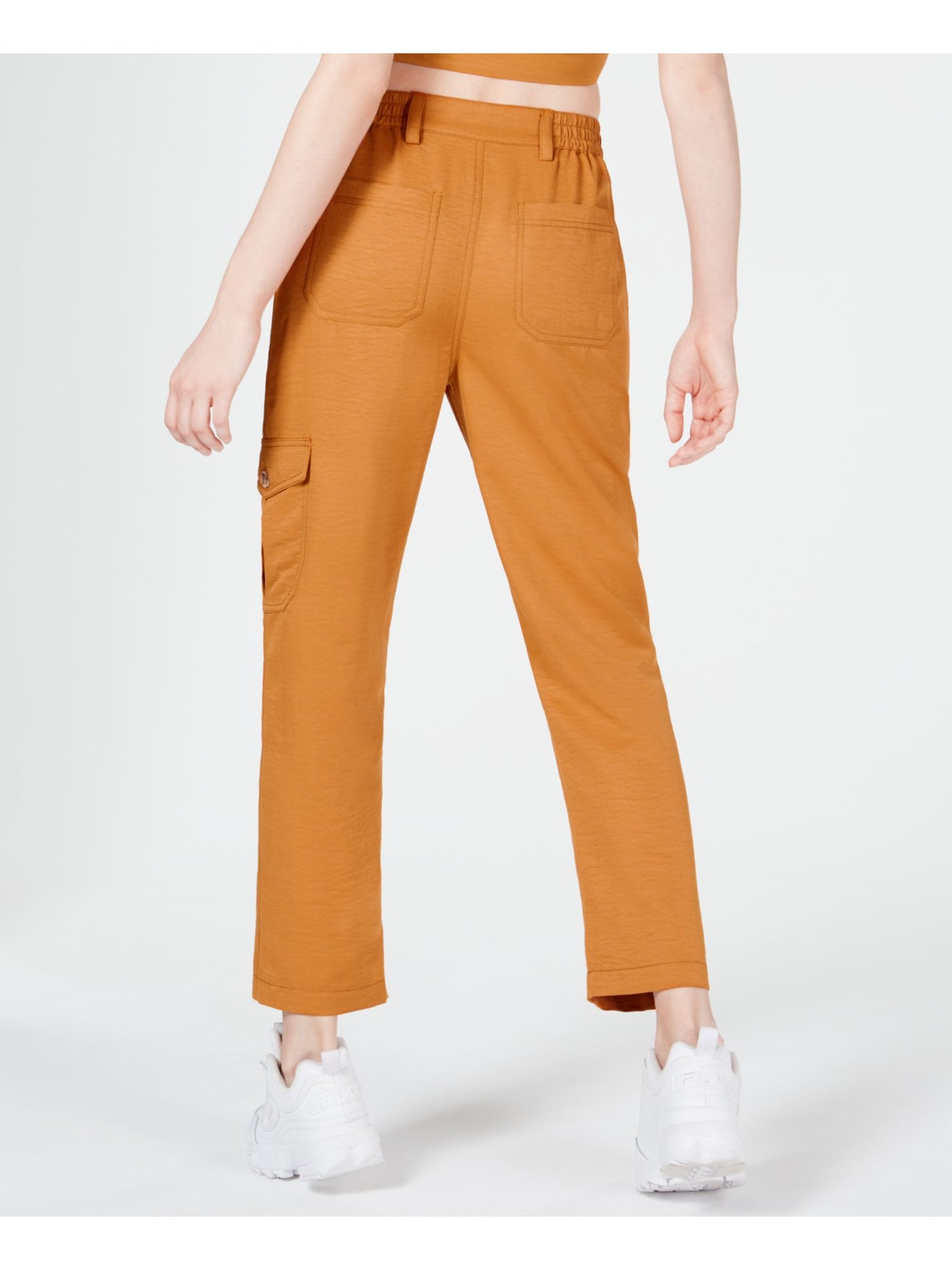 J.O.A. Womens Orange Cargo Pants Size: L