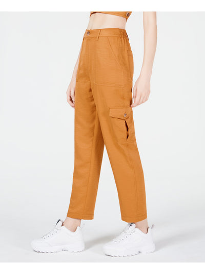 J.O.A. Womens Orange Cargo Pants Size: L