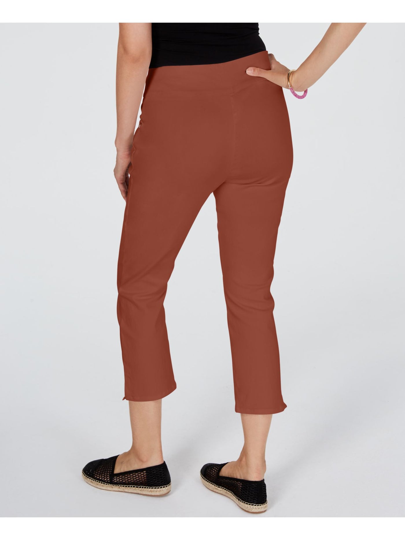 INC Womens Orange Pull-on Cropped Pants Size: 0