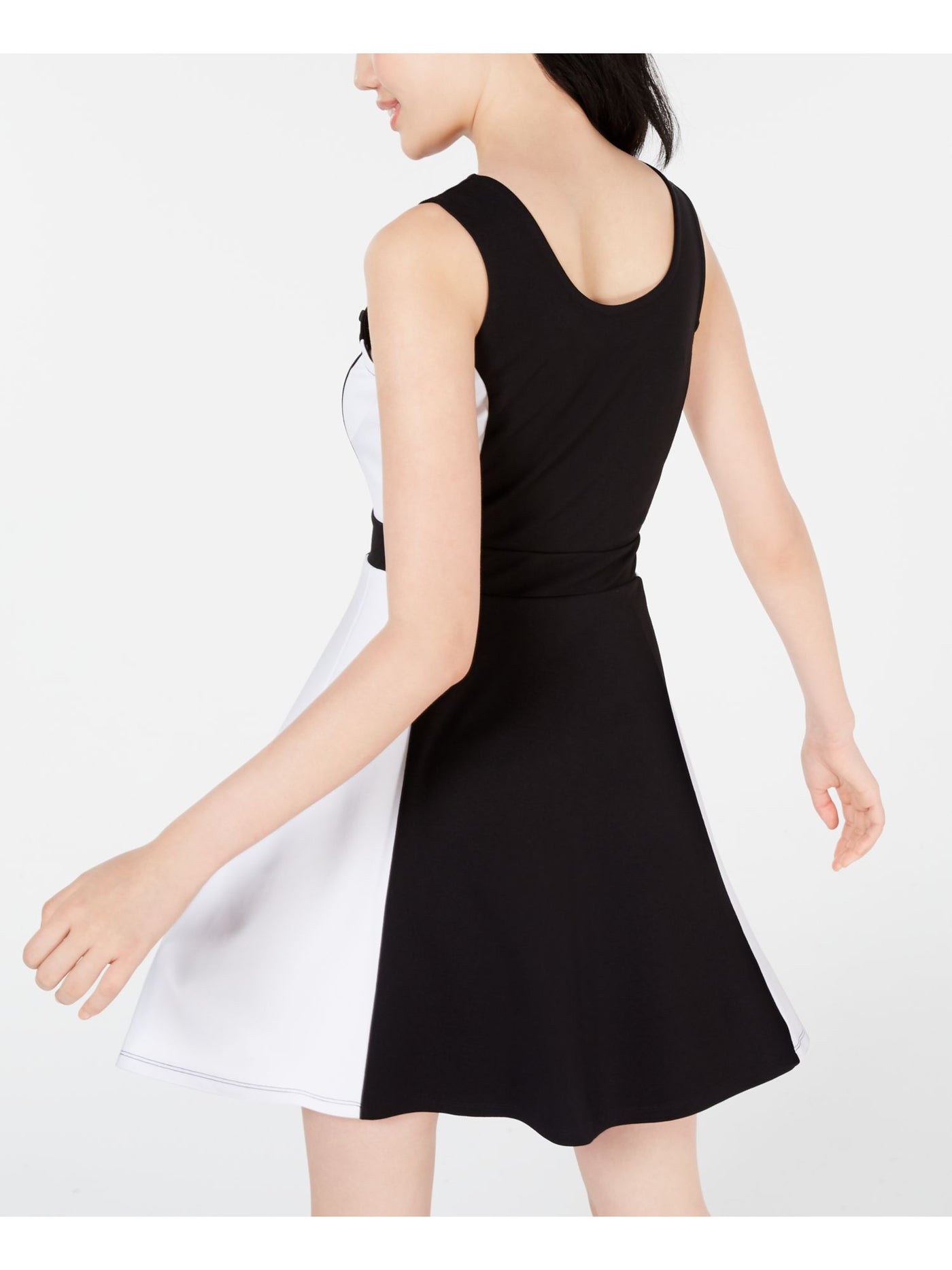 Rosie Harlow Womens Black Sleeveless Above The Knee Fit + Flare Dress Size: XS