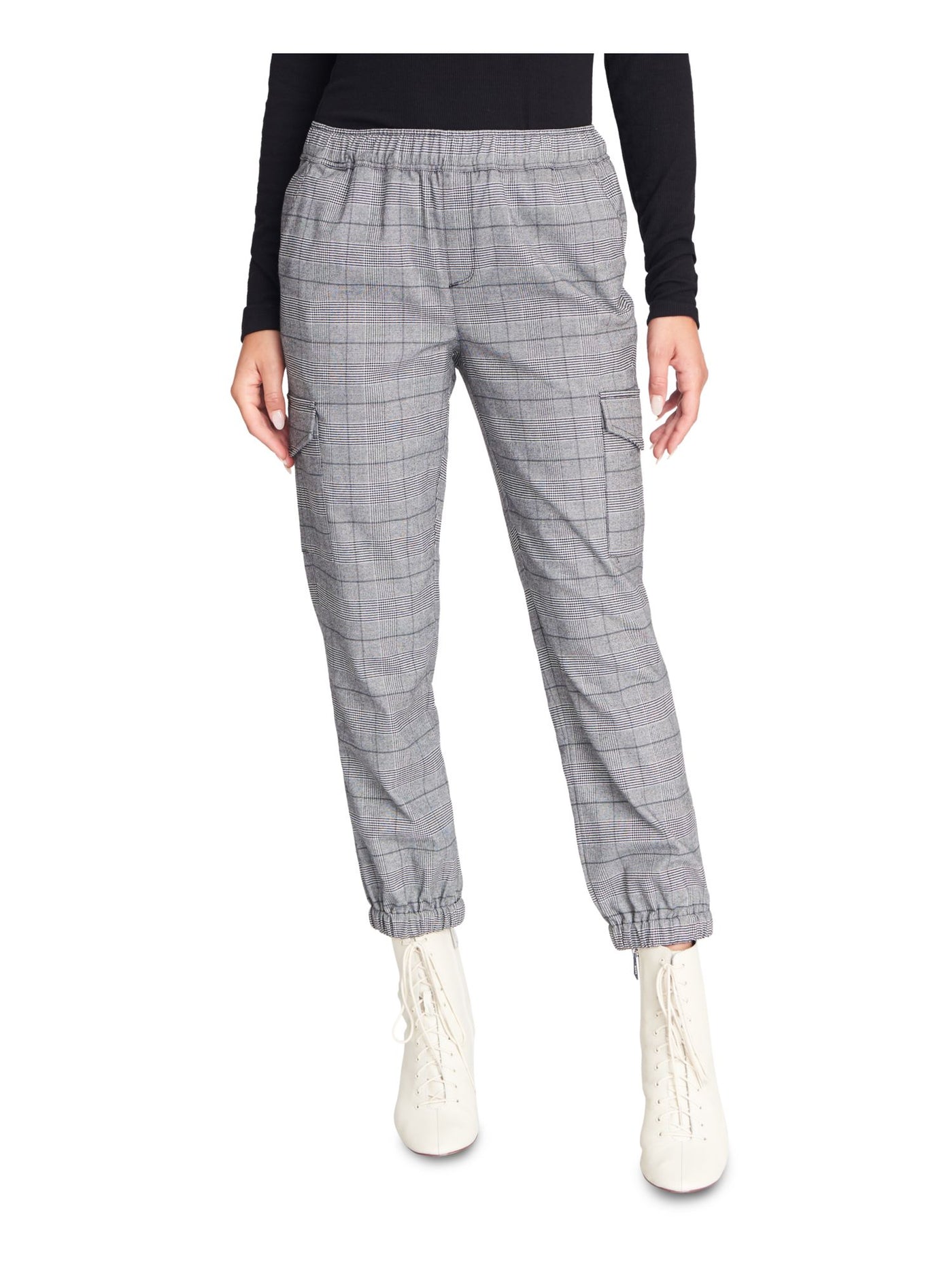SANCTUARY Womens Gray Check Capri Pants XL