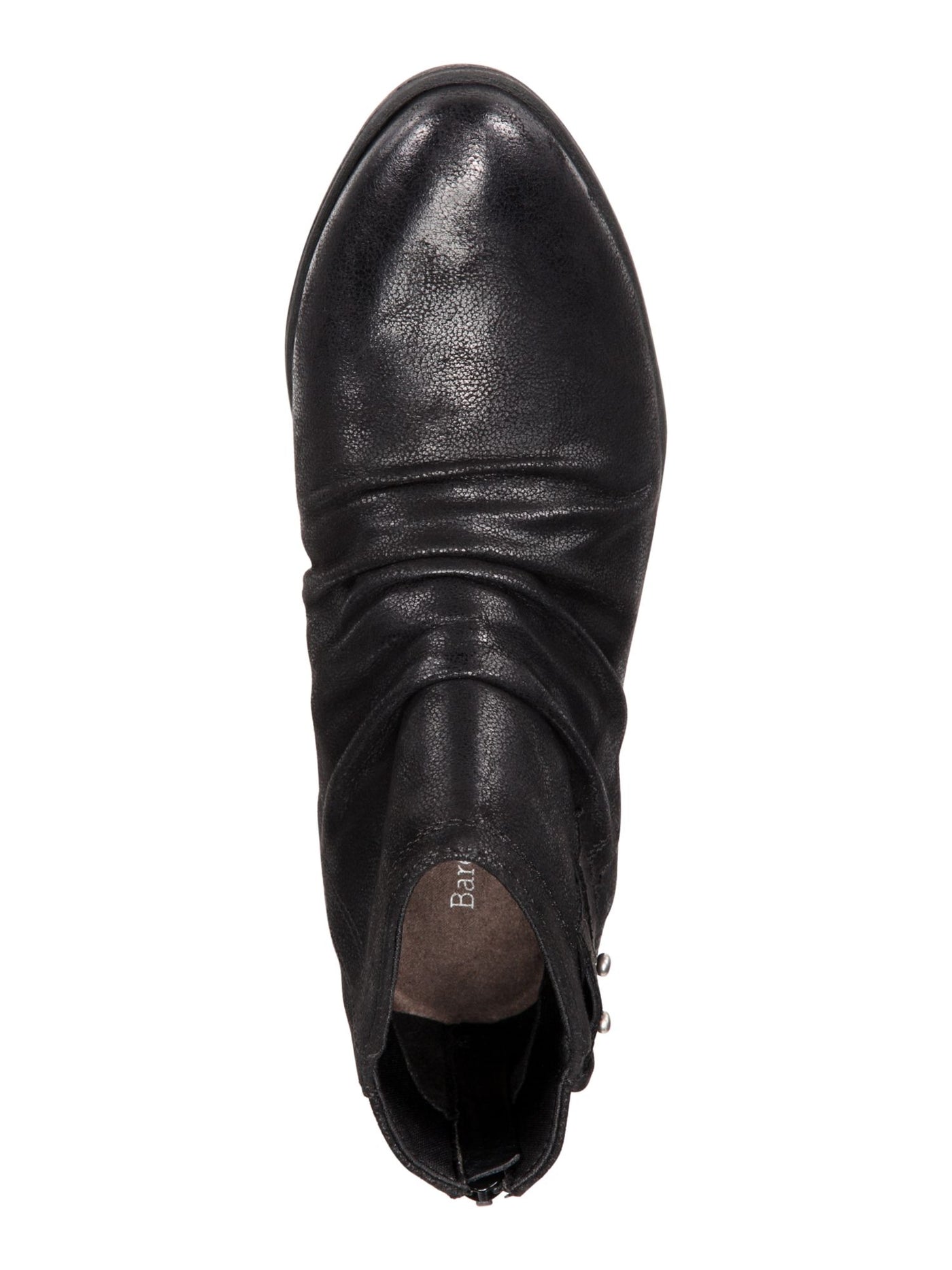BARETRAPS Womens Black Studded Multi Strap Design Cushioned Ruched Georgina Almond Toe Block Heel Zip-Up Booties 5 M