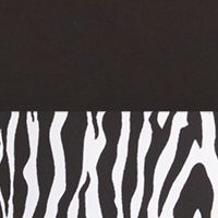 ROSIE HARLOW Womens Black Zebra Print Short A-Line Skirt