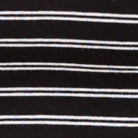 LOVE TRIBE Womens Black Stretch Ruffled Striped Long Sleeve Mock Neck Top