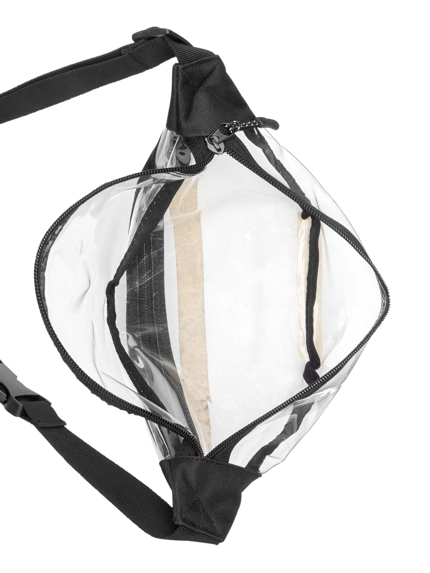 Bespoke Men's White PVC Clear Adjustable Strap Fanny Pack