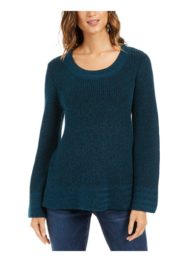 STYLE & COMPANY Womens Teal Long Sleeve Sweater Petites Size: PM