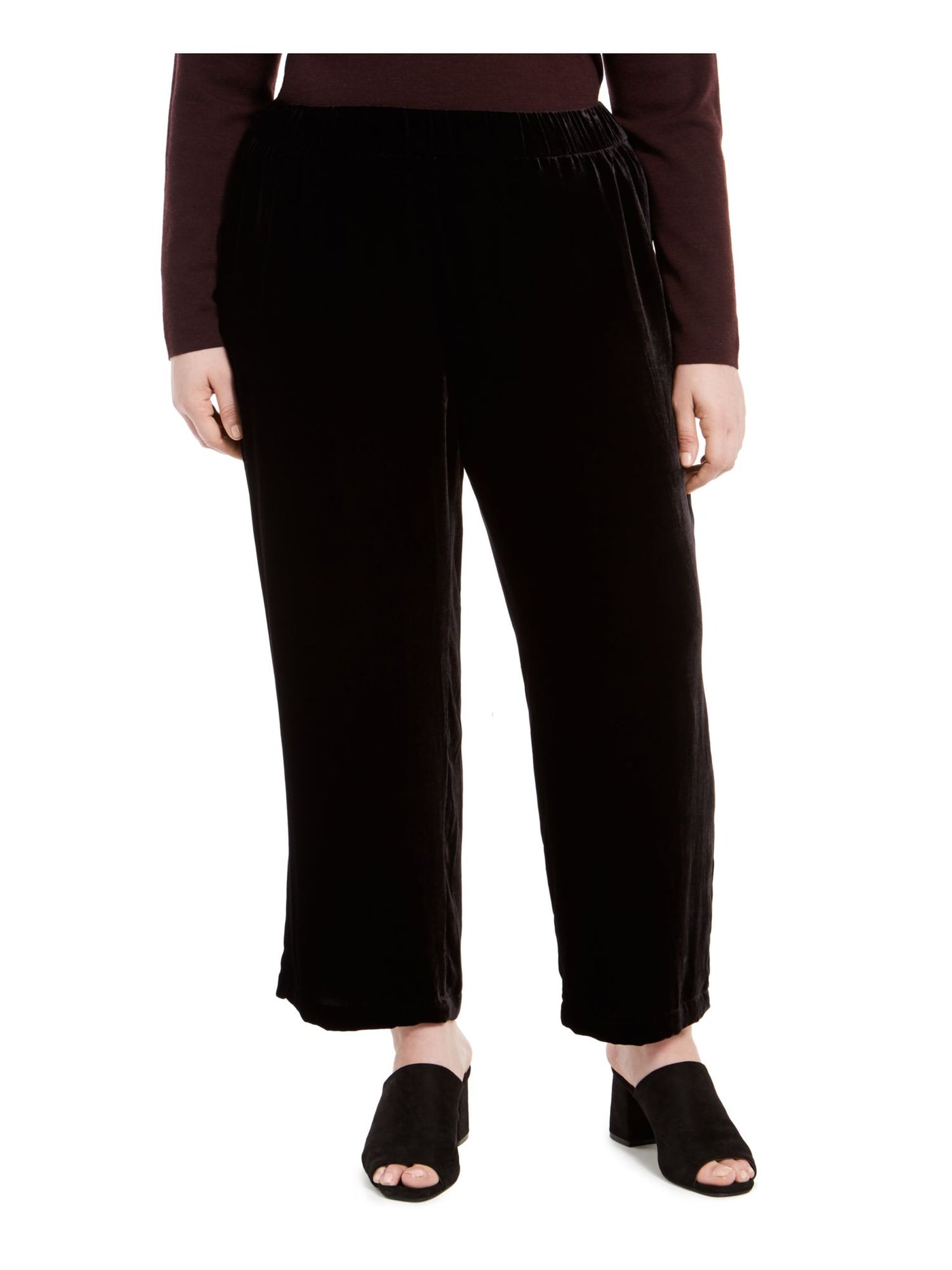 EILEEN FISHER Womens Black Evening Cropped Pants Plus 2X