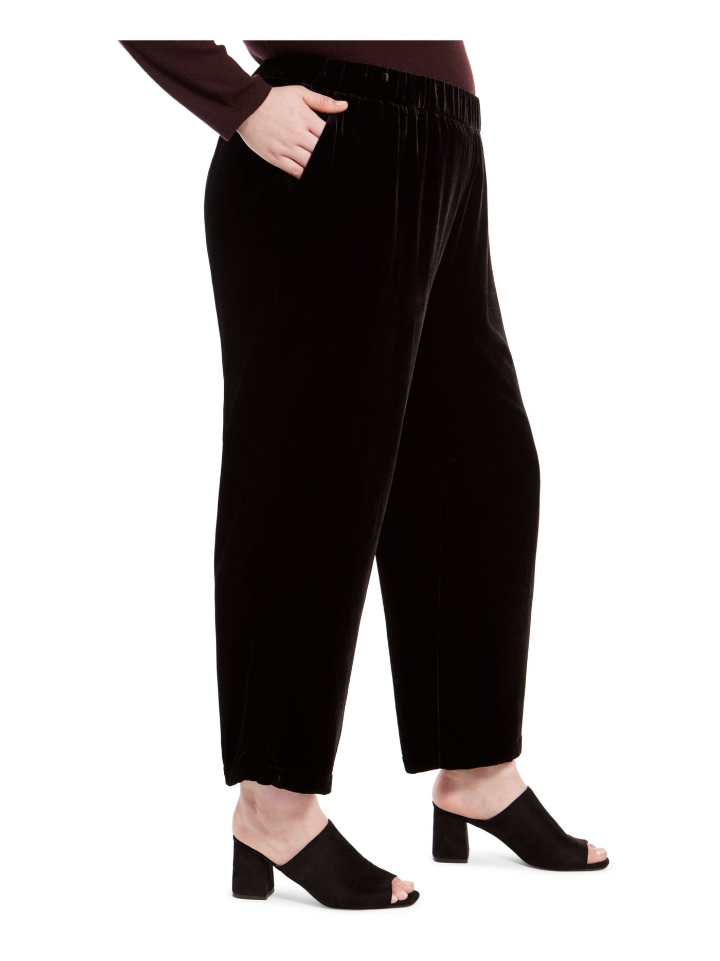 EILEEN FISHER Womens Black Evening Cropped Pants Plus 2X