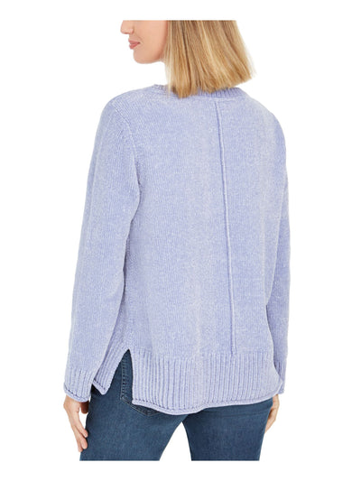 STYLE & COMPANY Womens Light Blue Heather Long Sleeve Sweater Size: M