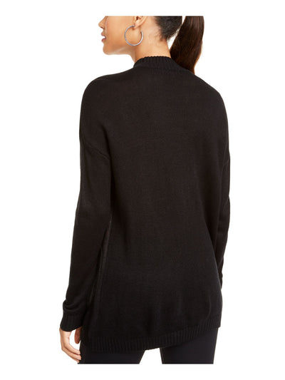 ULTRA FLIRT Womens Black Printed Long Sleeve Mock Holiday Sweater Size: XS
