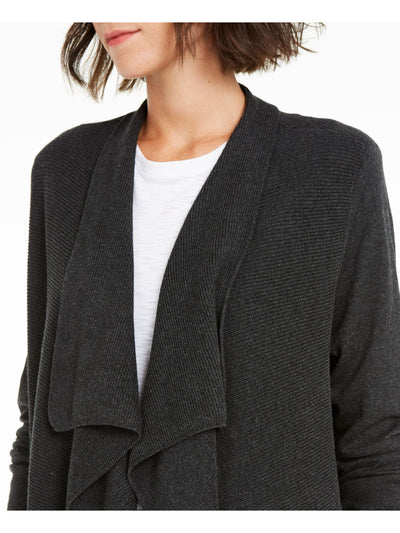 INC Womens Gray Heather Long Sleeve Open Cardigan Sweater XS