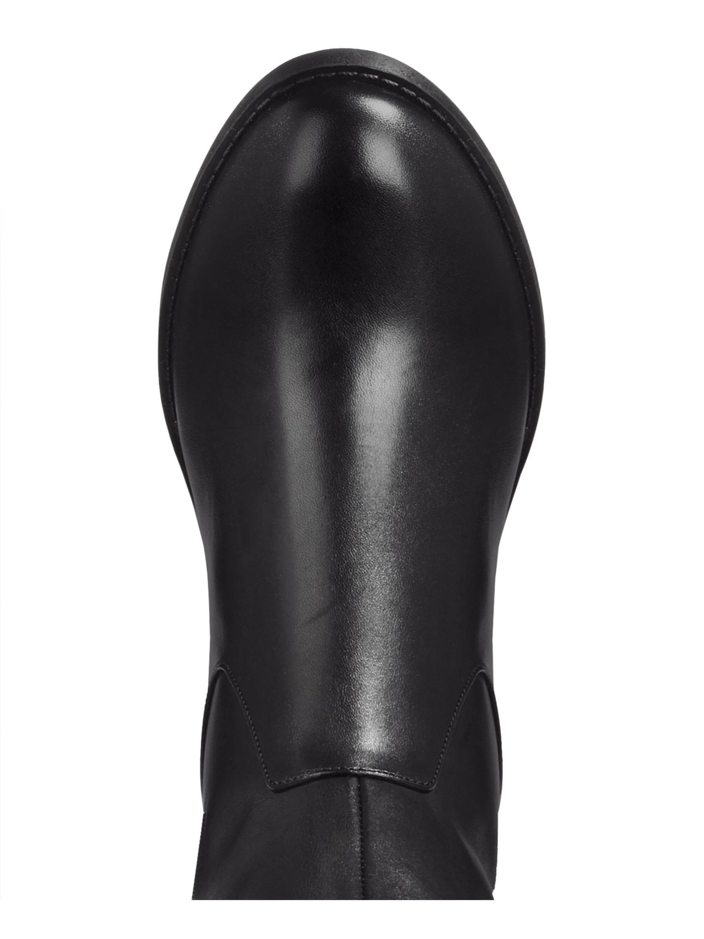 INC Womens Black Comfort Studded Karmenn Round Toe Block Heel Zip-Up Leather Riding Boot 6.5 M