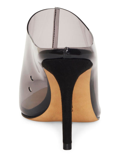 INC Womens Black Lucite Vamp Kamaya Pointed Toe Stiletto Slip On Dress Heeled Mules Shoes 5.5
