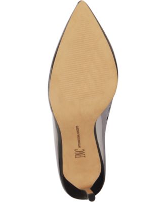 INC Womens Black Translucent Padded Kamaya Pointed Toe Stiletto Slip On Dress Heeled Mules Shoes M