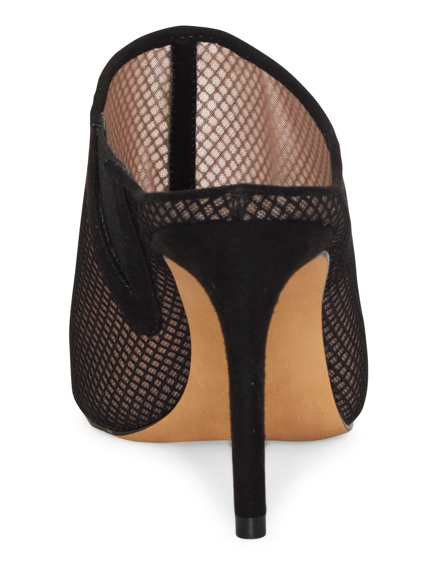 INC Womens Black Perforated Stretch Breathable Padded Open Back Shoe Kamaya Pointed Toe Stiletto Slip On Dress Heeled Mules Shoes 7 M