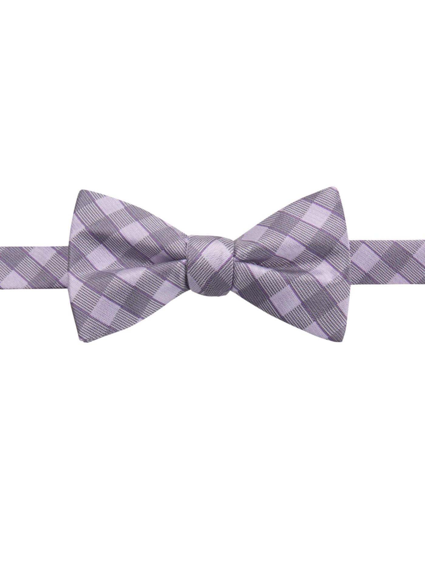 RYAN SEACREST Mens Purple Larkspur Plaid Pre-Tied Bow Tie