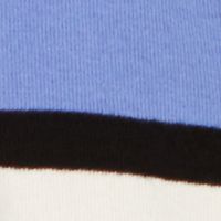 ANNE KLEIN Womens Blue Striped Long Sleeve Open Cardigan Sweater
