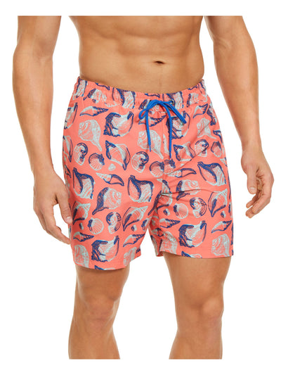 CLUBROOM Mens Coral Drawstring, Graphic Classic Fit Shorts XXL