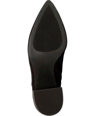 INC Womens Black Comfort Omira Pointed Toe Block Heel Zip-Up Booties M
