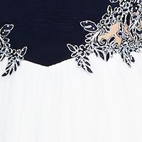 BLONDIE Womens White Embellished Textured Floral Sleeveless Keyhole Full-Length Formal Fit + Flare Dress