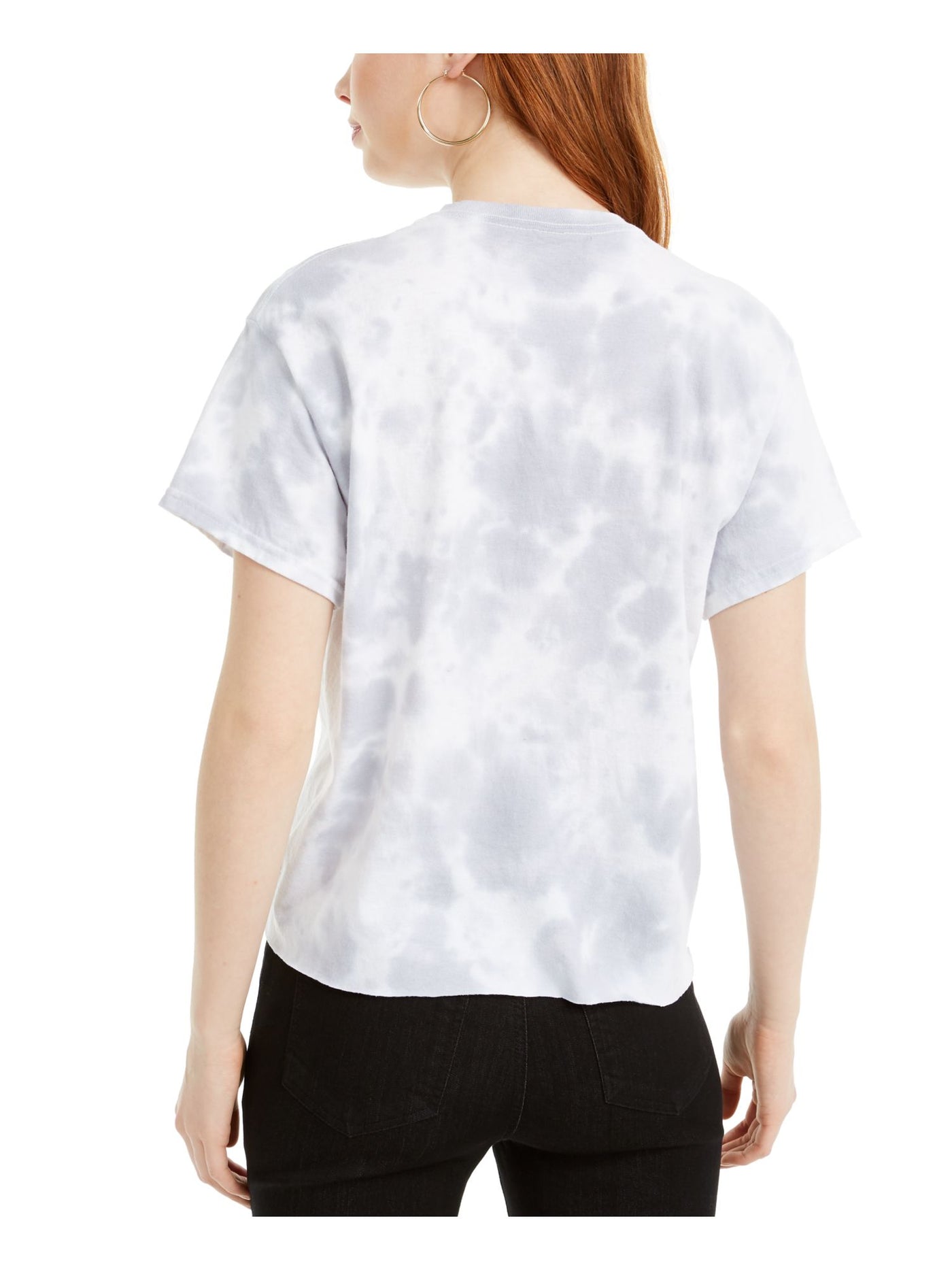 TRUE VINTAGE Womens Gray Tie Dye Short Sleeve Crew Neck T-Shirt S