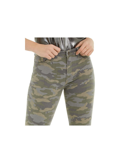 HUDSON Womens Green Camouflage Skinny Jeans Size: 25