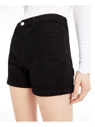 Jen 7 By 7 For All Mankind Womens Black Denim Zippered Cropped Shorts 4