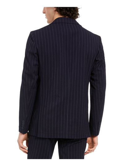 DKNY Mens Navy Striped Blazer Jacket 40 Short