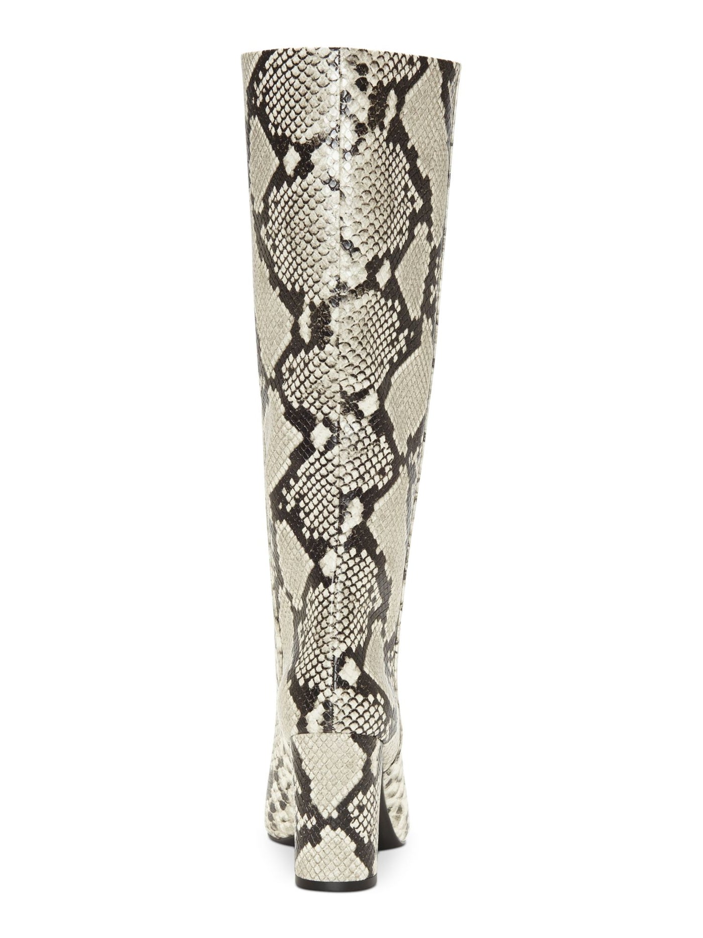 INC Womens Beige Animal Print Pointed Toe Block Heel Zip-Up Dress Boots 5.5