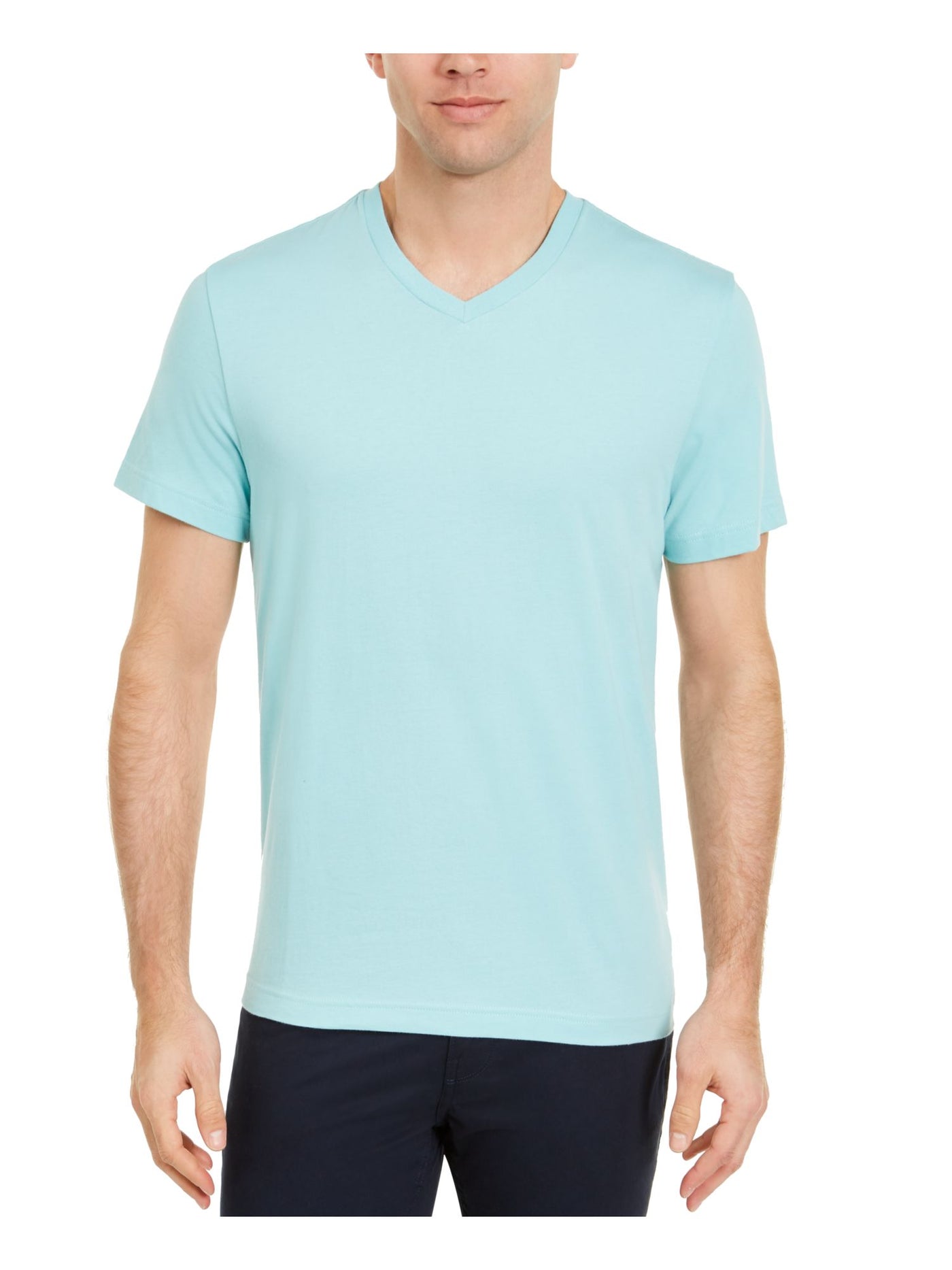 CLUBROOM Mens Aqua Classic Fit Cotton T-Shirt S
