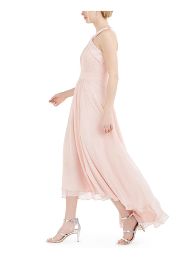 ELIZA J Womens Pink Sleeveless Halter Formal Hi-Lo Dress Juniors 6
