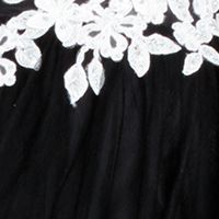 BLONDIE Womens Black Embellished Zippered Mesh Floral-applique Gown Spaghetti Strap V Neck Full-Length Prom Dress