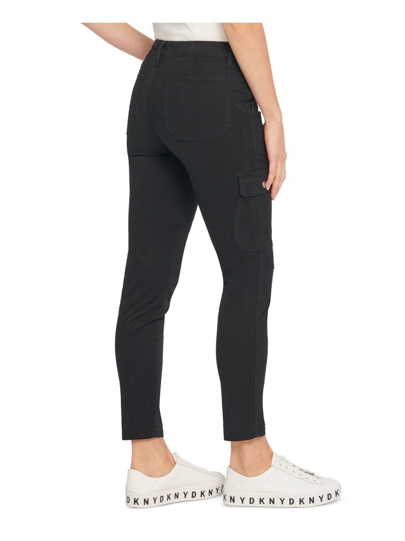 DKNY Womens Black Zippered Pocketed Skinny Pants 24