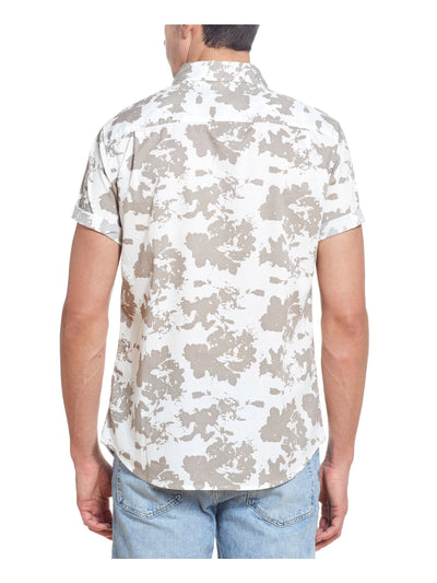 WEATHERPROOF VINTAGE Mens White Patterned Button Down Cotton Casual Shirt XXXL