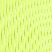 BAR III Womens Yellow Tie Ribbed Short Sleeve V Neck Top