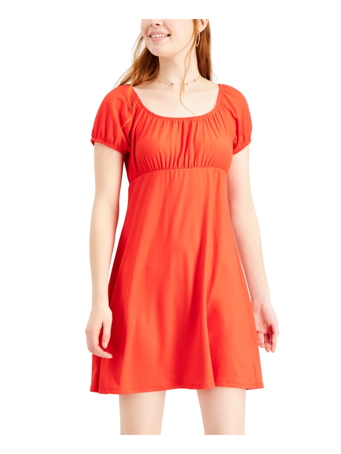 ULTRA FLIRT Womens Red Cap Sleeve Short Empire Waist Dress Juniors Size: XXS