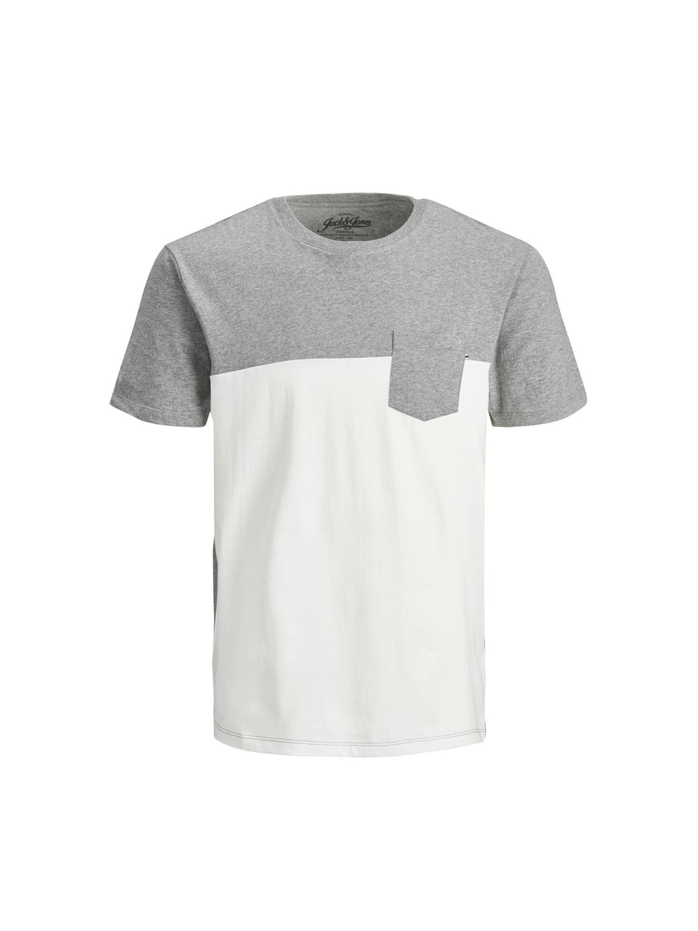 Jack&Jones Mens Gray Printed Short Sleeve Classic T-Shirt S