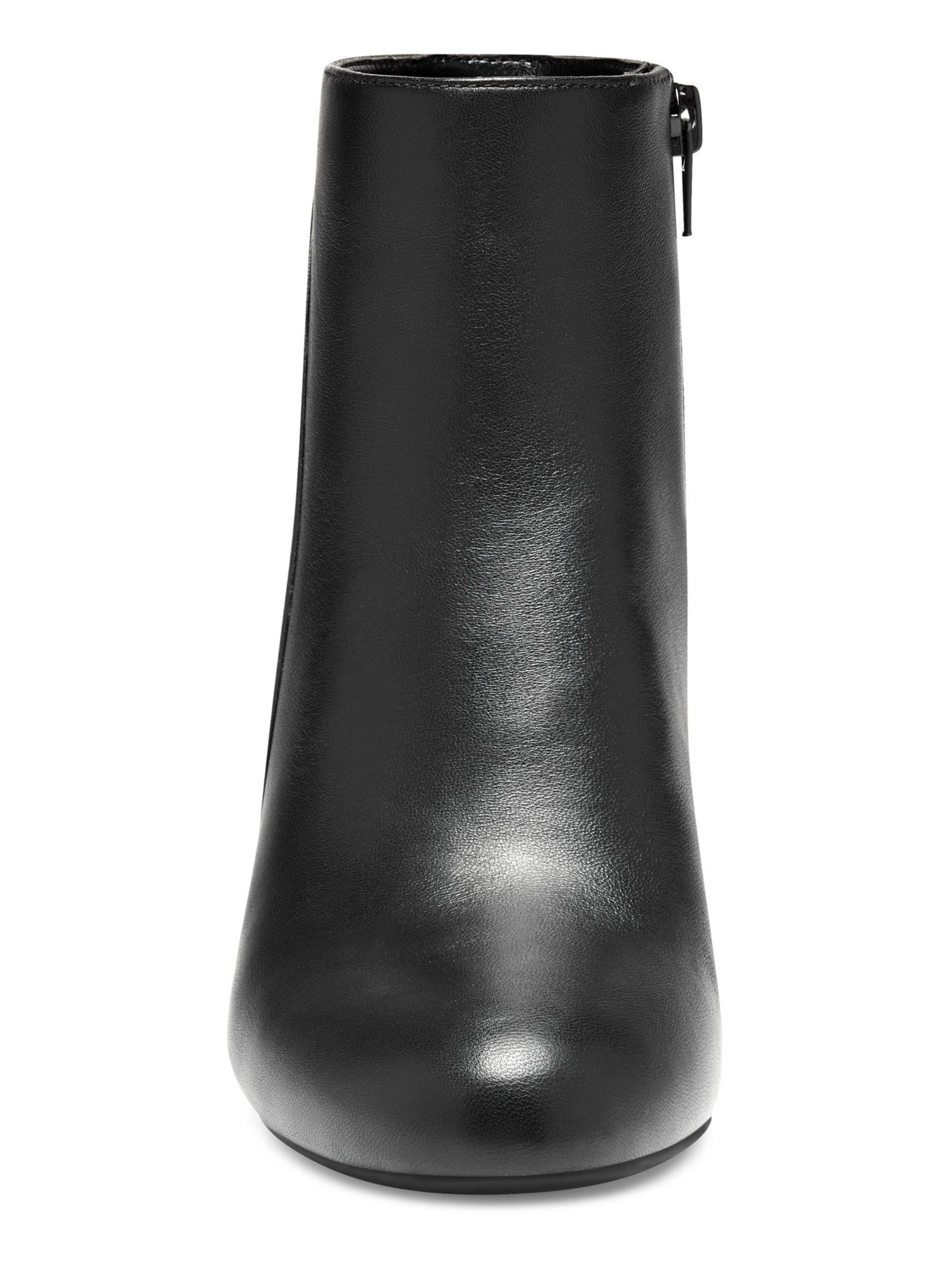 INC Womens Black Cushioned Farren Round Toe Block Heel Zip-Up Leather Dress Booties 6.5 M