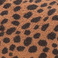SUN STONE Womens Black Cheetah Print Cushioned Breathable Slip Resistant Eliana Round Toe Slip On Ballet Flats M