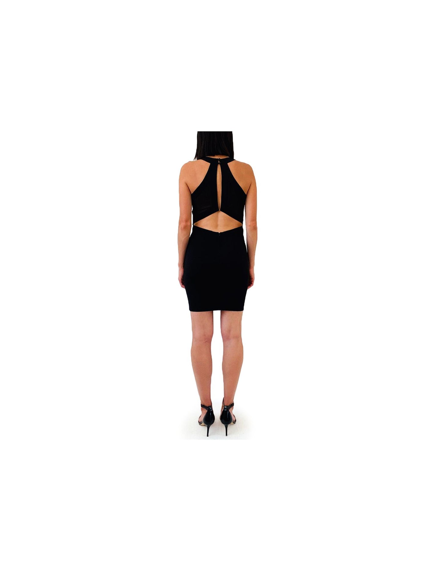 TRIXXI Womens Black Halter Short Body Con Party Dress Juniors Size: 7