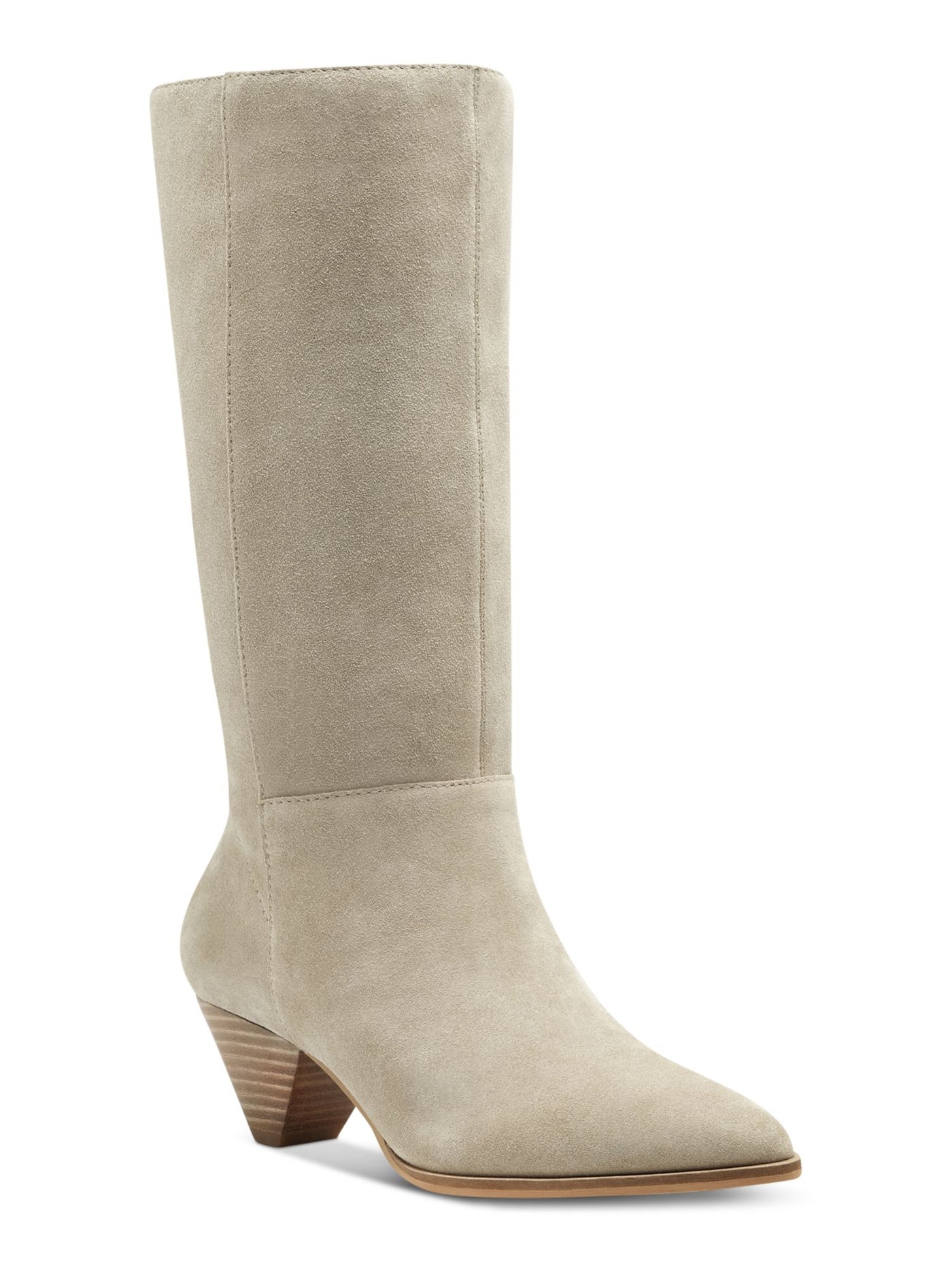 LUCKY BRAND Womens Beige Cushioned Pointed Toe Cone Heel Heeled Boots 9
