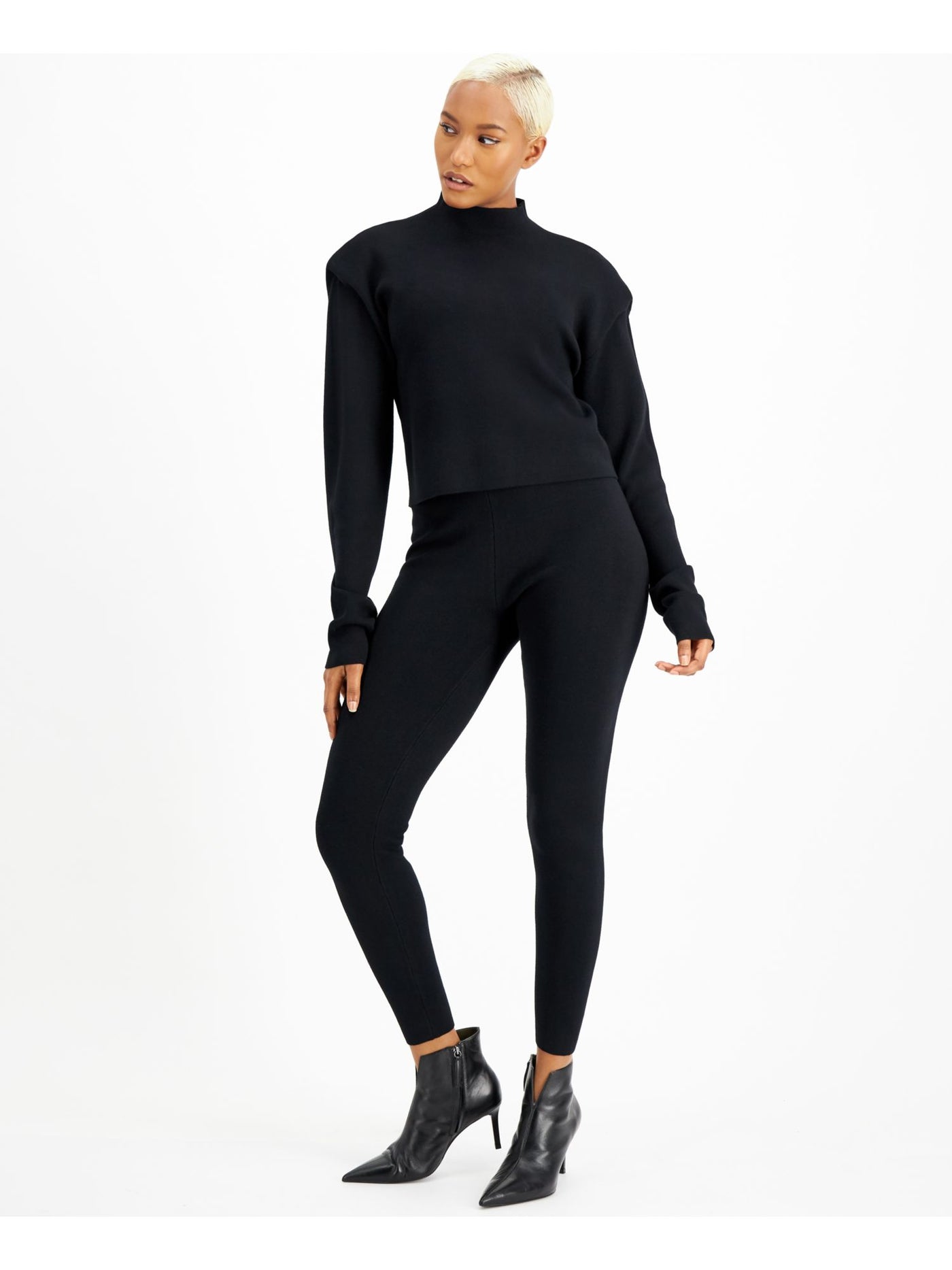 INC Womens Black Mock Neck Long Sleeve Sweater Size: XXL