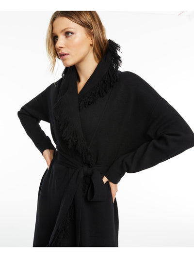 INC Womens Black Long Sleeve Open Cardigan Sweater Size: XXS