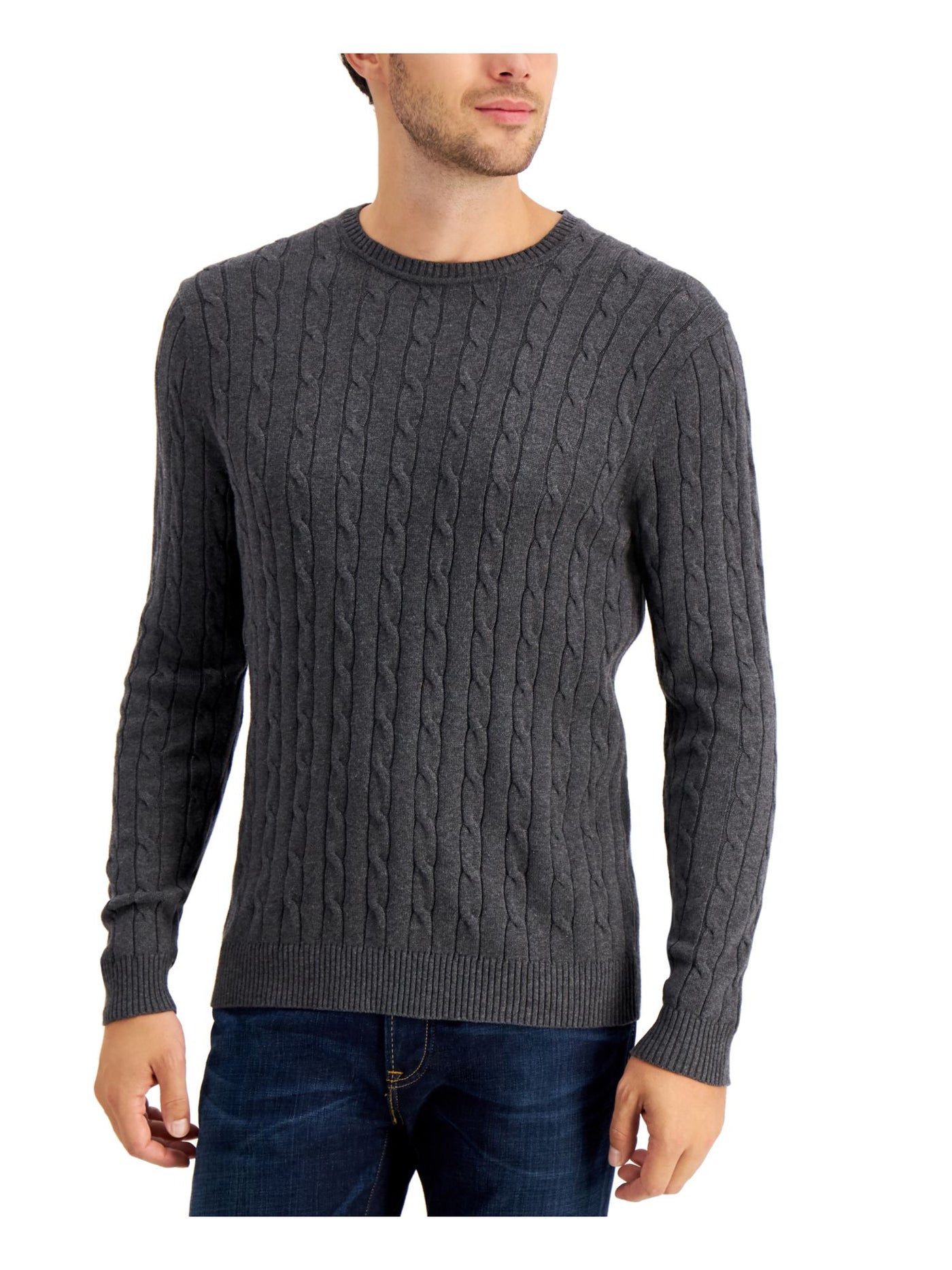 CLUBROOM Mens Gray Crew Neck Classic Fit Pullover Sweater XXL